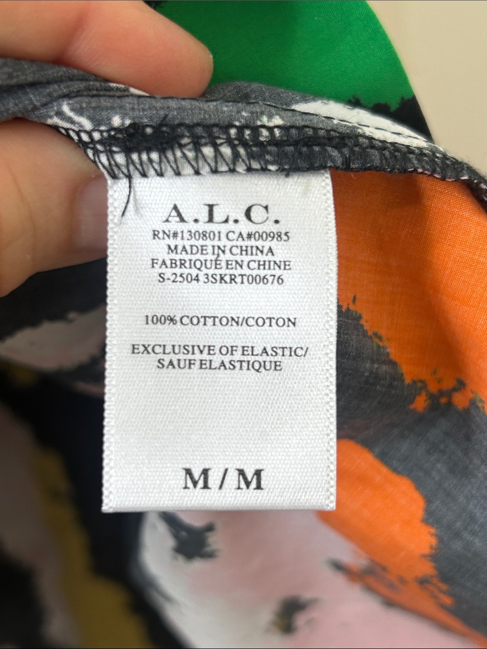 NWT A.L.C. Jayden Printed Cotton Midi-Skirt Size Medium - Picture 10 of 13
